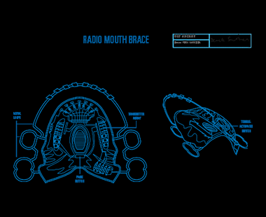 Radio Mouth Brace MI6 Datafiles Alex Rider Gadgets
